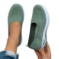 thumbnail image 3 of Domzle Orthopedic Breathable Soft Shoes Arch Support, Women Wide Width Breathable Walking Comfortable Slip On Sneakers Mint Green, 3 of 7