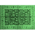 thumbnail image 1 of Ahgly Company Indoor Rectangle Oriental Emerald Green Industrial Area Rugs, 2' x 4', 1 of 4