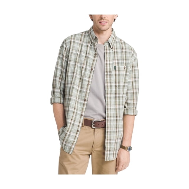 Camisa con Botones G.H. Bass & Co. Madawaska Trail Para Hombre Verde Pequeña