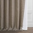 thumbnail image 6 of HPD Half Price Drapes Hummingbird Brown Italian Faux Linen Room Darkening Curtains with Rod Pocket - 1 Panel - Window Curtains for Living Room & Curtains for Bedroom, 50W X 120L, 6 of 6