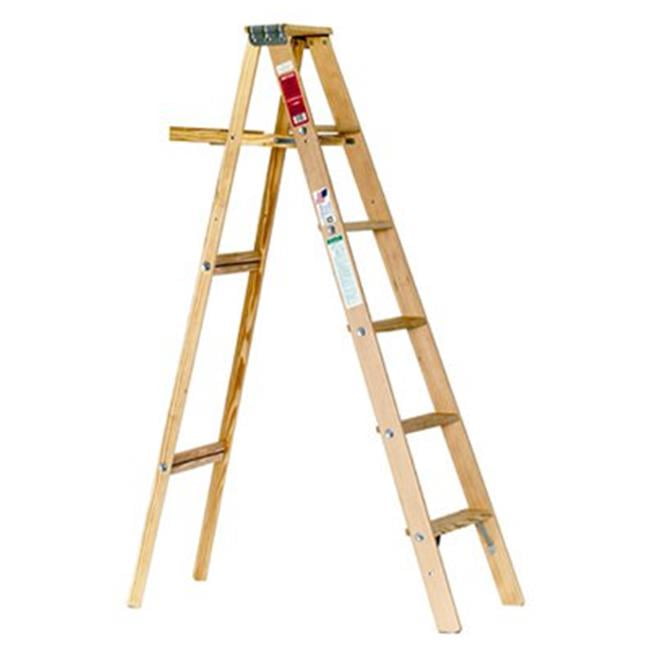 Michigan Ladder 240135 6 ft. Type 3 Wood Step Ladder, Silk