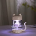thumbnail image 2 of 350ML Cute Cat Cool Mist Humidificador LED Night Light Difusor Purificador Atomizador Puede alimentar ventiladores y Nightlights White Sailing Electrónica, 2 of 6