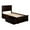 Chocolate, variant on Leo & Lacey Twin XL Storage Wood Platform Bed with Matching Footboard in White