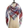 thumbnail image 1 of Foulard Chaude pour Femmes Châles Carrés Foulards Infinies Rayures à Carreaux Surface Rugueuse,10#, 1 of 4
