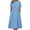 womens dresses summer-Sky Blue, variant on Summer Brilliant Summer Womens Dresses Plus Size Women's Fashion Casual Spring Summer Short Sleeve Round-Neck Knee-High Dress Blue S