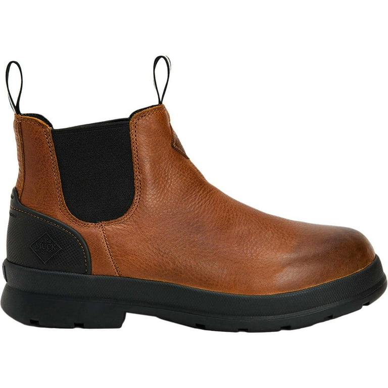 Muck Men's Chore Farm Leather Chelsea PT MED, Caramel