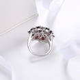 thumbnail image 3 of Anillo con incrustaciones de rubí Anillo de compromiso europeo y americano con incrustaciones de diamantes para mujer, 3 of 5