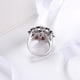 thumbnail image 3 of Anillo con incrustaciones de rubí Anillo de compromiso europeo y americano con incrustaciones de diamantes para mujer, 3 of 5