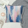 thumbnail image 2 of Creowell  Abstract Blush and Blue Throw Pillow Cover Soft Cozy Decorative Throw Pillowcases Cushion Case for Home Decor Living Room Bed Couch Car Covers, 2 of 5
