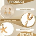 thumbnail image 4 of DESIGNICE 3Pcs Summer Earrings,Ocean Series Earrings for Women,Stainless Steel Leverback Earrings for Women,Womens Earrings Trendy for Seaside Vacation,Style3, 4 of 7