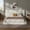 White, variant on Vanress Queen Size Floating Bed Frame with Square Tufted Upholstered Headboard & Anti-Collision Padded Frame, Modern Metal Platform Bed, No Box Spring Needed, Easy to Assemble, Off-White