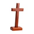 thumbnail image 2 of Cross Cross Catholic de madera Pascua, Tallado 3D, Decoración, Cristianos Religiosos Espirituales para la sala de estar Regalos de oficina, 2 of 9