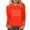 Watermelon Red, variant on YUGYXL Ladies Crewneck Tshirts Festival Tee Tops for Women 3/4 Sleeve Print Loose Fit Fall Summer Tee Shirt Beige L
