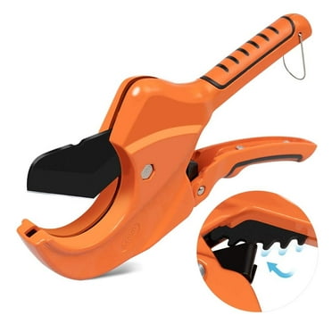 AIRAJ Ratchet PVC Pipe Cutter - Cuts up to 2-1/2 Inch PEX, PVC, PPR & Plastic Hoses, PVC Cutter for Home Repairs & Plumbing