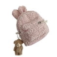 thumbnail image 1 of Qarigey Mochila con conejito de peluche, cierre de cremallera duradero y forro de PU incorporado, mochila para niños suave Mochilas Rosa, 1 of 6