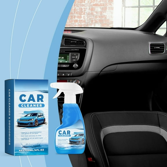 Car Washing Liquid 120ml | Interior Seat Cleaning Foam | Multi-Purpose Foam Spray for Car Upholstery, Fabric, Dashboard | Strong Decontamination, Easy Application