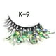 thumbnail image 1 of Zhuge 3 pares de pestañas postizas con purpurina y lentejuelas de colores, pestañas postizas de visón esponjoso con color para cosplay, maquillaje de escenario (estilo brillante, K-9), 1 of 3