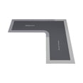 thumbnail image 2 of L Shaped Kitchen Mat, Non-Slip Absorbent Floor Rug for Sink Counter, Corner Bathroom Mat with Memory Foam Cushion, Gray, by Zovey, 2 of 6