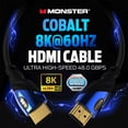 thumbnail image 2 of Cable HDMI Monster 6 pies ULTRA alta velocidad 8K 2.1 Cobalt, 2 of 9