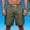 Army Green, variant on Men's Casual Shorts for Beach Party, Wrinkled Texture Moisture Wicking Shorts with Multi Pockets Summer Drawstring Waist Shorts