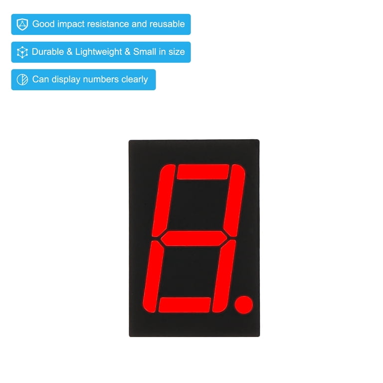 iplusmile 20 Stück Common-Kathode 10-Pin 1 Bit 7 Segment 0,5 rote LED-Display Digital Röhre iplusmile 20 Stück Common-Kathode 10-Pin 1 Bit 7 Segment 0,5 rote LED-Display Digital Röhre