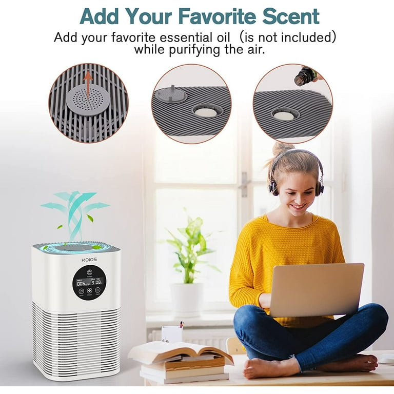 Portable hepa air filter for kitchen outlet