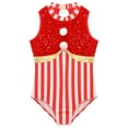 thumbnail image 3 of Haitryli Kids Girls Christmas Bodysuit Xmas Candy Cane Striped Sequins Ballet Dance Leotard Unitard Red 14, 3 of 7