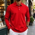 thumbnail image 2 of LWavelet Men's Polo Shirt Long Sleeve Collared Golf Shirts Quick Dry Lightweight 3-Button Performance Work Fishing Athletic Tops, 2 of 7
