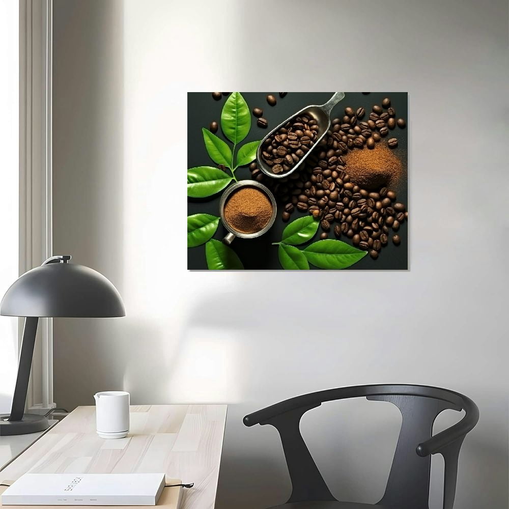 3D Painting Declaration Art Cafe Traditional House Decor Green Trees deals Coffee Bean