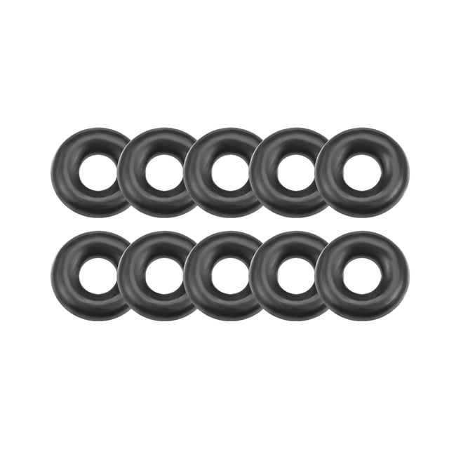 Anillos en O de goma nitrilo 1.2mm de diámetro interior 3.2mm de diámetro exterior 1mm de ancho junta redonda 10 piezas