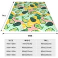 thumbnail image 3 of for Avocado Throw Blanket Avocado Super Soft Fleece Blanket Holiday Theme Home Decor Fuzzy Warm and Cozy Throws for Bedding, Couch and Gift, 50 x 40 inch, 3 of 5
