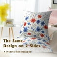 thumbnail image 5 of 4th of July Pillow Covers 20x20 Set of 2 - Watercolor Flower Poppy Patriotic Decorative Square Cushion Cover Soft Cotton Linen Pillowcase for Couch Bed Sofa Room Decor, 5 of 6