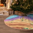 thumbnail image 5 of Lukts Pixel Desert Landscape Print Color Life Christmas Tree Skirt, Winter Holiday Tree Mat Decoration ,Can be Used as A Shawl-36", 5 of 6