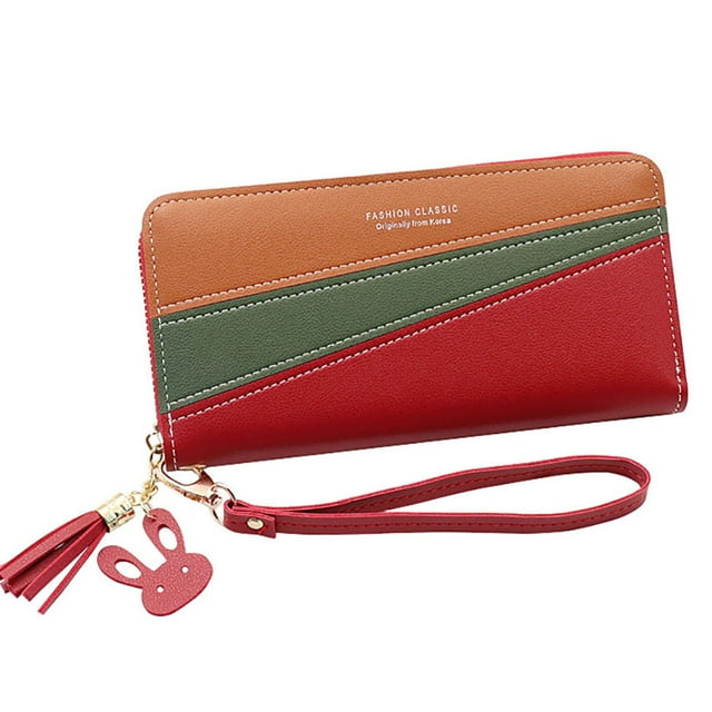 Portefeuille Long pour Femmes Mode Mixte Décor à Franges Porte-Cartes Portefeuille Pochette