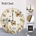 thumbnail image 4 of ZXCXRQFa Clock Rustic Daisy Butterflies Wall Clock Vintage Battery Operated Silent Non Ticking Round Wooden Wall Clocks Decorative for Kitchen Living Room Bedroom Office Garden Outdoor 11 Inch, 4 of 7
