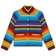 thumbnail image 4 of Jackets for Women Winter Coat Jackets Flannel Stand Collar Jacket(Mexican Serape,Size:S-4XL), 4 of 7