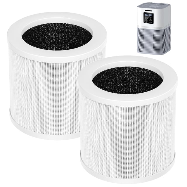 2 Pack A1 Replacement Filter Compatible with VEWIOR A1 Air Purifier, AMEIFU AP01W, KOIOS HQKJ-50 Air Pur ifier, 3-in-1 H13 True HEPA Air Cl
