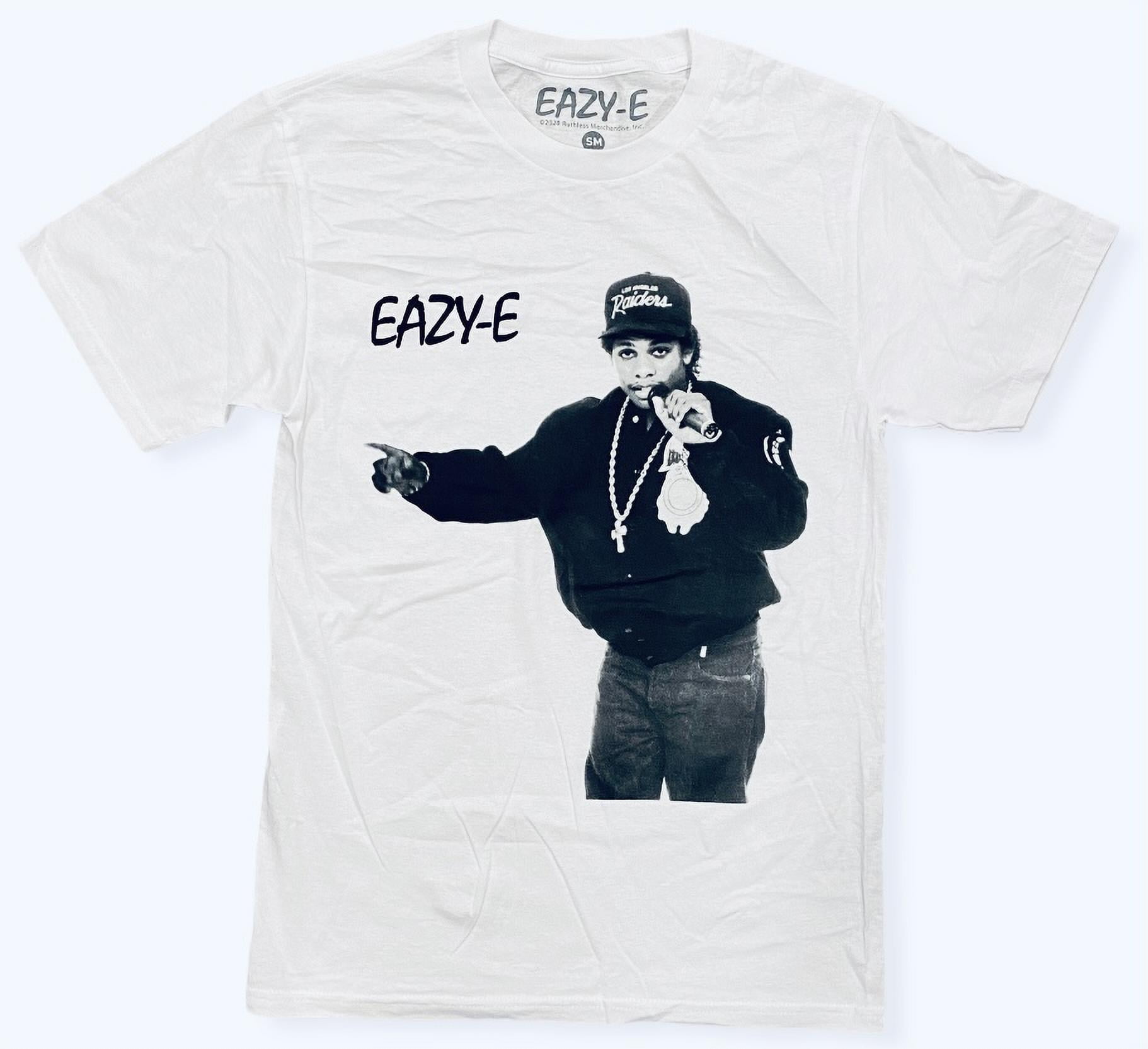 At opdage Lav aftensmad Regnskab Eazy-E NWA Men's Officially Licensed Graphic Hip Hop Rap Tee T-Shirt - White  (Large) - Walmart.com