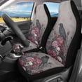 thumbnail image 2 of XYZCANDO Car Seat Covers Waterproof Car Front Seat Covers Car Seat Covers Front Seats Easy Install Elastic SUV Van, Raven Rose Pattern, 2 of 10