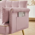 thumbnail image 3 of Soft Velvet and Tufted Back - 2 - Seater Pink Sofa for a Charming Living Room, 3 of 4
