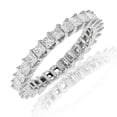 thumbnail image 3 of Vir Jewels 2 CTTW Princess Diamond Wedding Band Eternity Ring Women 14K White Gold Prong Set, 3 of 9