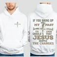 thumbnail image 4 of Faith Redemption Double Sided Hoodie – Jesus Dropped The Charges Graphic Hoodie, Cross Christian Design, Fall Faith Casual Pullover for Men & Women, 4 of 7