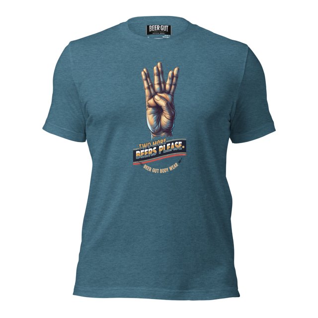 Two More Beers Please Unisex t-shirt