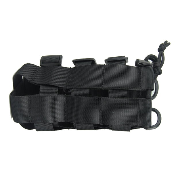 Soidarity Funda para botella de agua, ajustable, portátil, para viajes al aire libre, escalada, senderismo, ciclismo, mochilero, portavasos, bolsa para Mochilas de mochilero Negro Soidarity OD028877-01