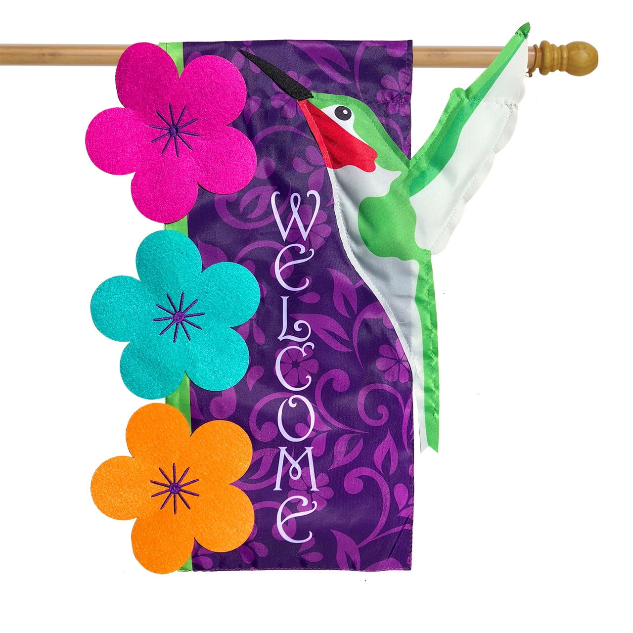 Froggy Fun Summer House Flag Floral 28" x 40" Briarwood Lane Froggy Fun Summer House Flag Floral 28" x 40" Briarwood Lane