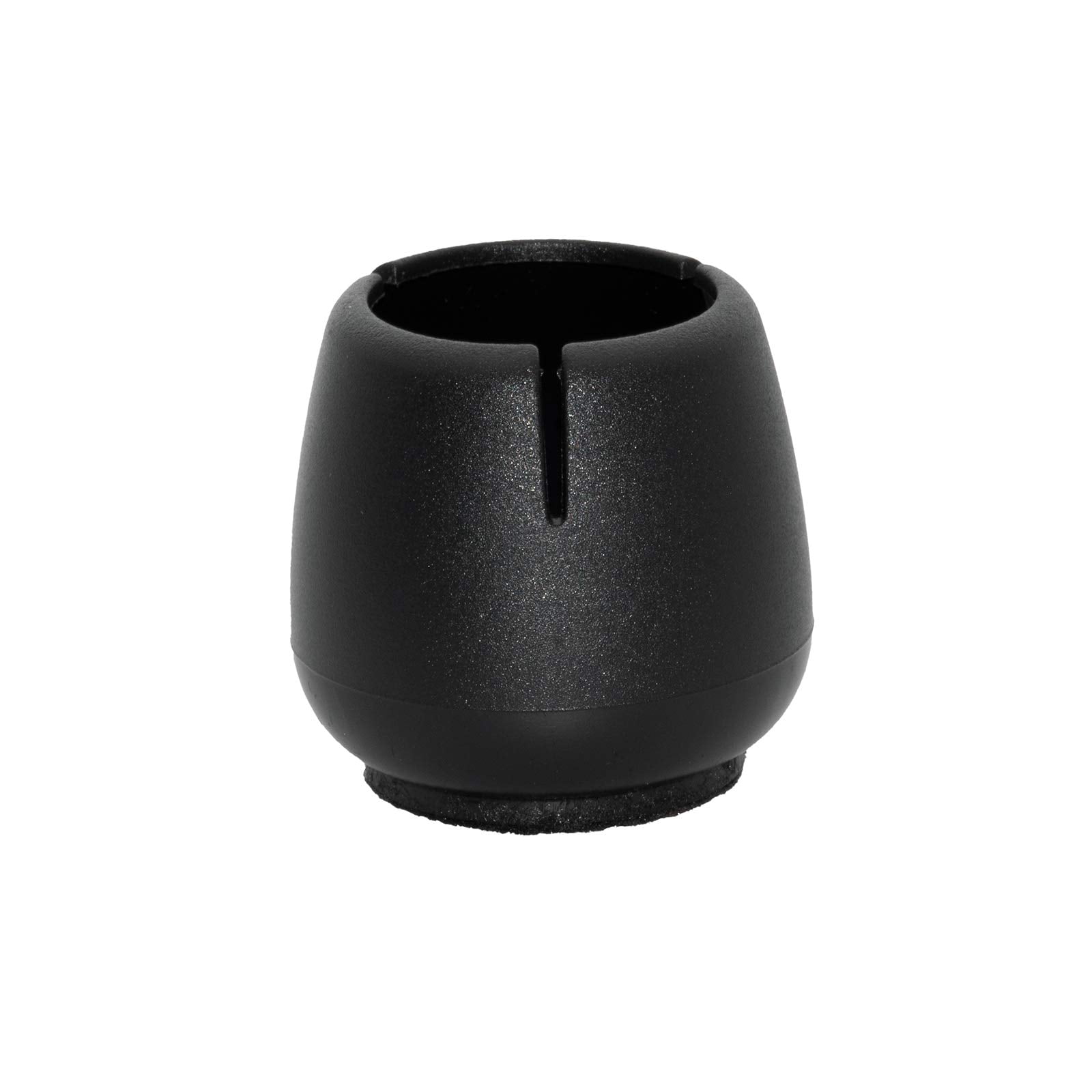 Flyshop 4 Piece Flexible PVC Furniture Legs Tips Round Chair Leg Caps with Felt Pads Hardwood Floor Protector, Black, 1-1/8" to 1-3/8" (29 to 33 mm)