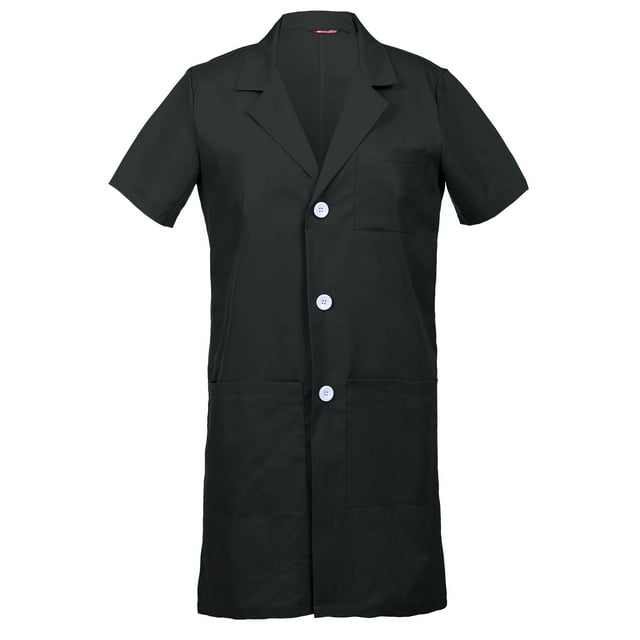 Men's Short Sleeves Lab Coat Laboratory Doctor Workwear