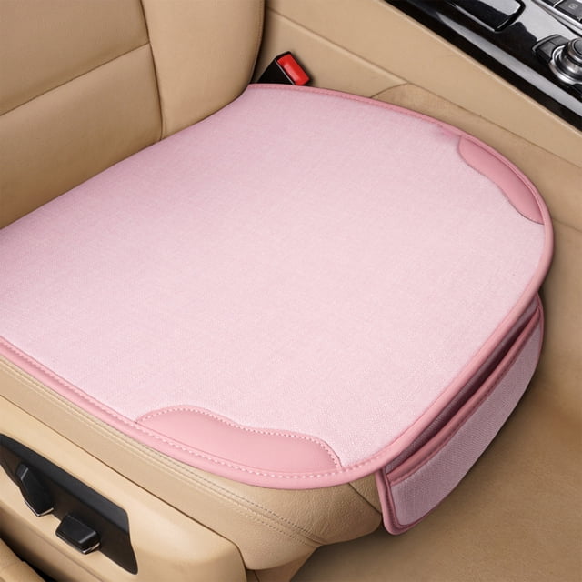 Pink Single Butt Pad Universal Car Seat Cushion Four Season Linen