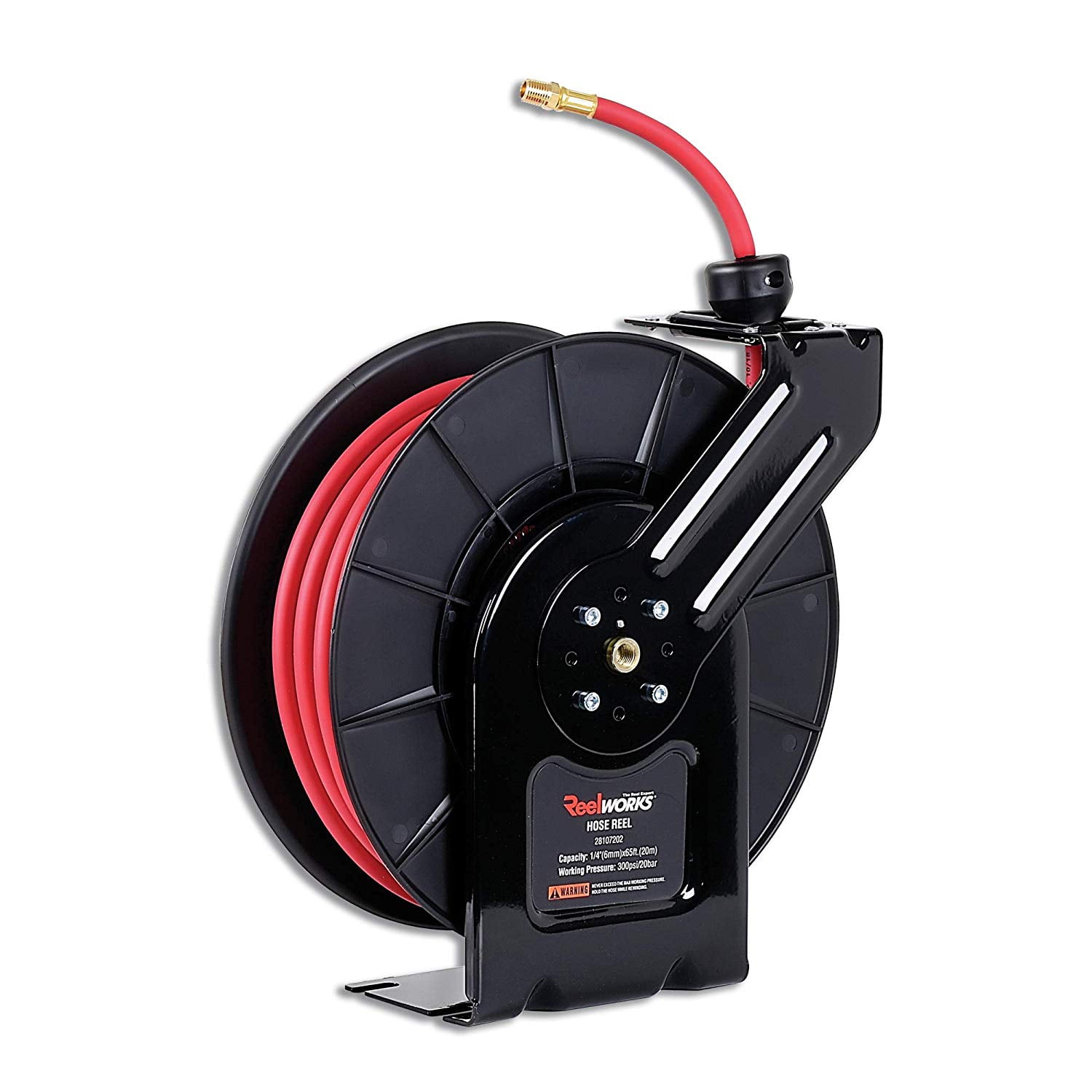 ReelWorks TRIGUR017 0.25 in. x 65 ft. Air Hose Reel