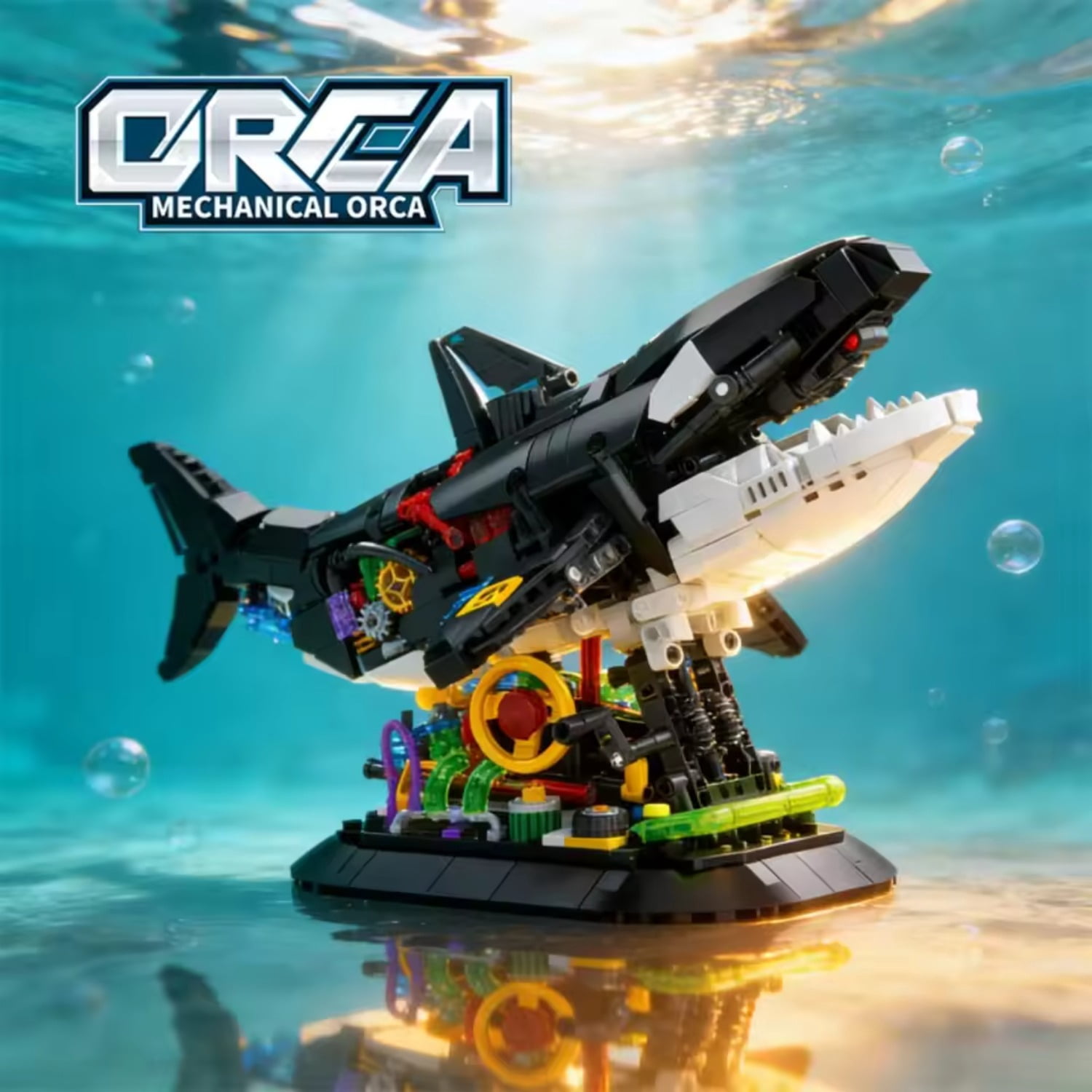 Remocguys Mechanical Orca Building Set Compatible with Lego Animal